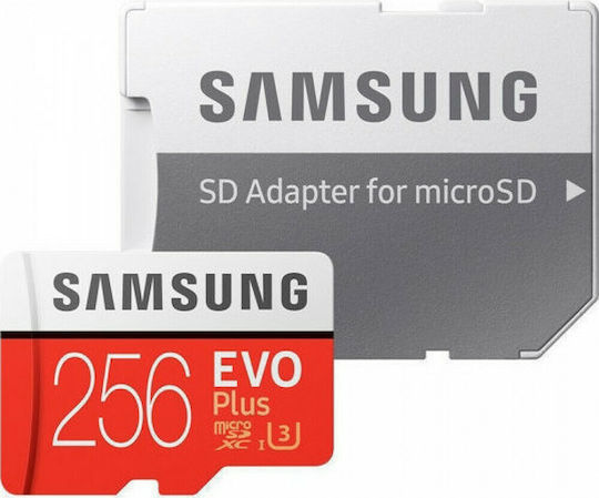 Samsung Evo Plus microSDXC 256GB U3 UHS-I 100MB/s with Adapter