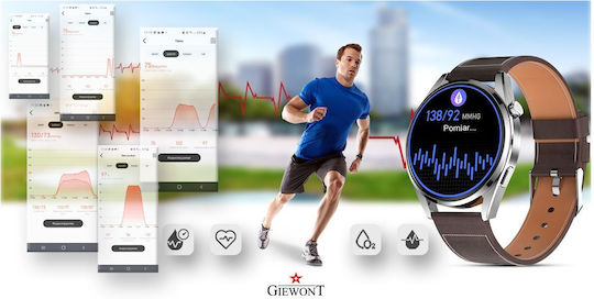 Giewont 450-6 Smartwatch with Heart Rate Monitor (Silver) vue 9