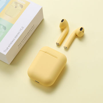 Inpods i12 TWS In-ear Bluetooth Handsfree Earphones with Charging Case Yellow vista 2