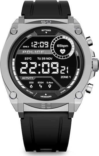 Police My.Avatar 45mm Smartwatch with Heart Rate Monitor (Black)