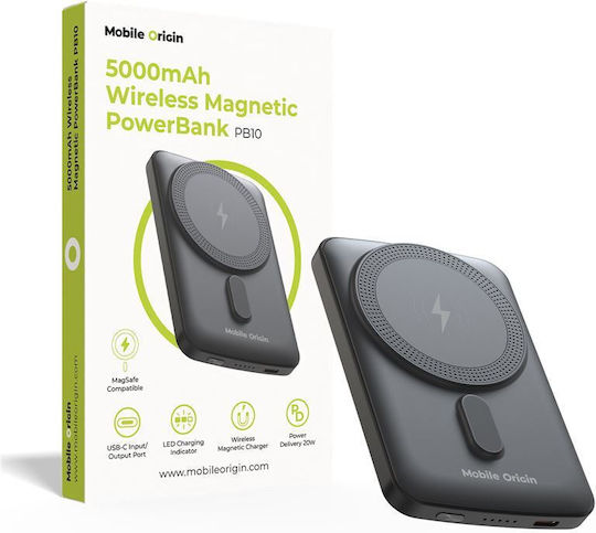 Mobile Origin MagSafe Power Bank 5000mAh 15W Power Delivery Black view 1