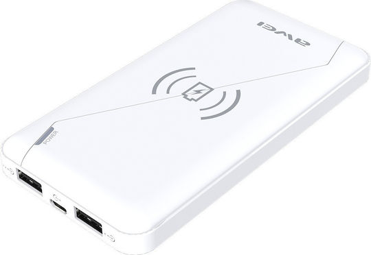 Awei P59K Power Bank 10000mAh with 2 USB-A Ports White