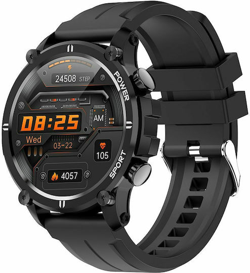 XO H32 46mm Smartwatch with Heart Rate Monitor (Black) view 2
