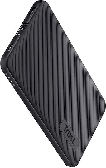 Trust Primo Ultra-thin Power Bank 5000mAh 15W with USB-A Port and USB-C Port Black view 4