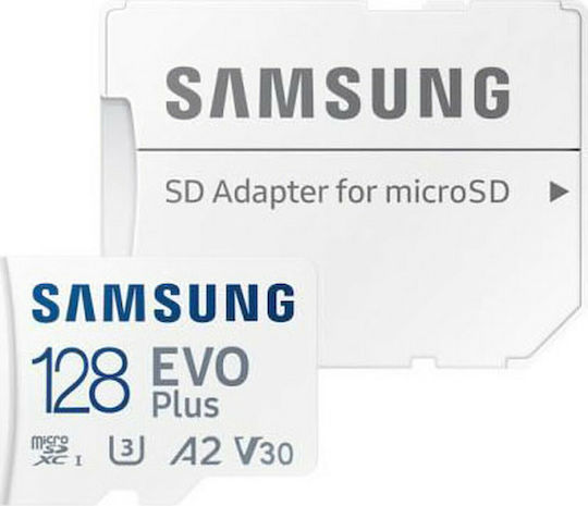 Samsung Evo Plus (2021) microSDXC 128GB U3 V30 A2 UHS-I 130MB/s with Adapter view 2
