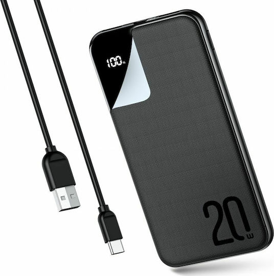 Joyroom JR-QP190 Plus Power Bank 20000mAh 20W with 2 USB-A Ports and USB-C Port Power Delivery Black view 1