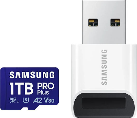 Samsung Pro Plus 2023 microSDXC 1TB U3 V30 A2 UHS-I 180MB/s with USB Reader view 2