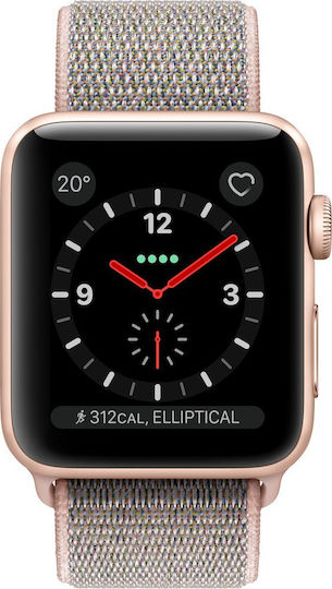 Apple Watch Series 3 Cellular Aluminium Aluminium 42mm with Heart Rate Monitor (Gold) view 2