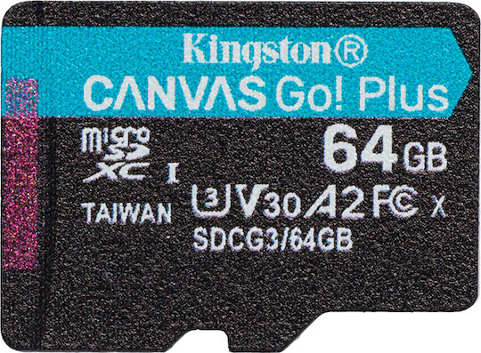 Kingston Canvas Go! Plus microSDXC 64GB U3 V30 A2 UHS-I 170MB/s with Adapter view 4