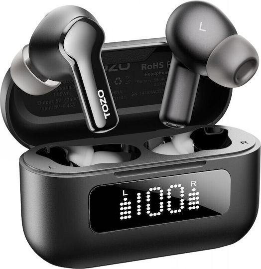 Tozo NC3 In-ear Bluetooth Handsfree Earphones with Sweat Resistance and Charging Case Black