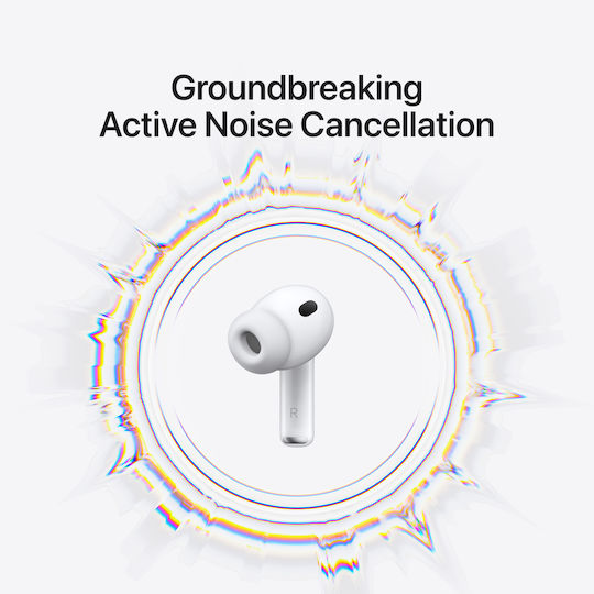 Apple AirPods Pro 3 In-ear Bluetooth Handsfree Earphones with Sweat Resistance and Charging Case White view 3