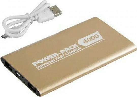 Lampa Power Pack 4000mAh with 2 USB-A Ports Gold view 1