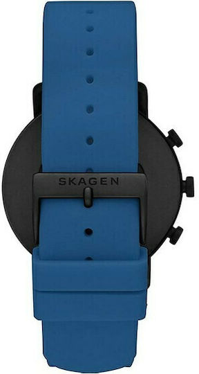Skagen Falster 2 Stainless Steel 40mm Waterproof Smartwatch with Heart Rate Monitor (Blue) view 2