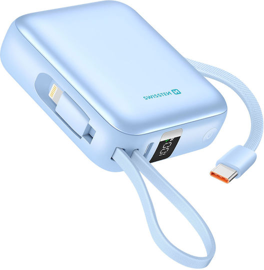 Swissten Power Bank 10000mAh 20W with USB-C Port Blue