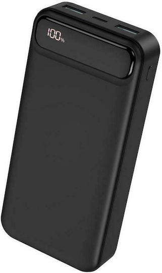 XO PR136 Power Bank 20000mAh with 2 USB-A Ports Black