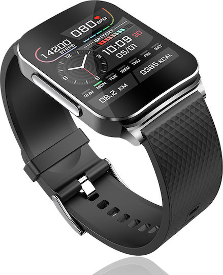 iSEN Ep03 Smartwatch with Heart Rate Monitor (Black) view 3
