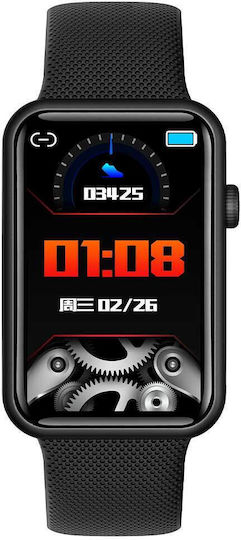 Lamtech LAM113508 Aluminium Smartwatch with Heart Rate Monitor (Black) view 4