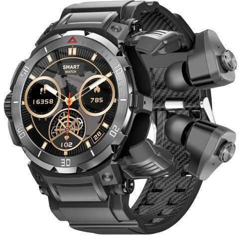 Smartwatch Hamtod Gt100 Headphones Smart Watch 1.46 Inch Support Bluetooth Call Heart Rate Black