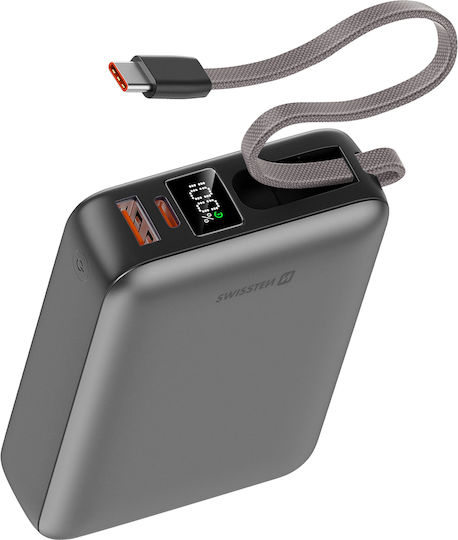 Swissten Space Power Bank 20000mAh 45W With USB-A Output Port And USB-C Output Port Power Delivery Silver view 5