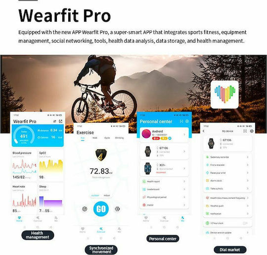 HiFuture HiTime Mini Smartwatch with Heart Rate Monitor (Black) vue 5
