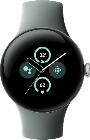 Google Pixel Watch 2 Aluminium with Heart Rate Monitor (Champagne Gold / Hazel Active Band) view 2
