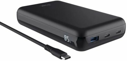 Trust Laro Power Bank 20000mAh 100W with USB-A Port and 2 USB-C Ports Power Delivery / Quick Charge 3.0 Black