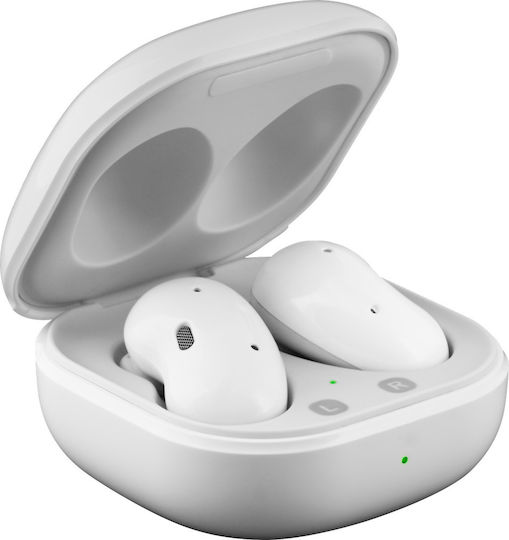 Defender Twins 910 Earbud Bluetooth Handsfree Earphones with Charging Case White view 2