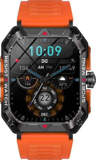 Lamtech LAM113492 47mm Smartwatch with Heart Rate Monitor (Burnt Orange) view 2