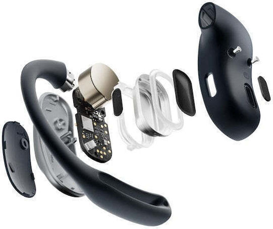 Shokz OpenFit Air Open Ear Bluetooth Handsfree Earphones with Sweat Resistance and Charging Case Black vue 8