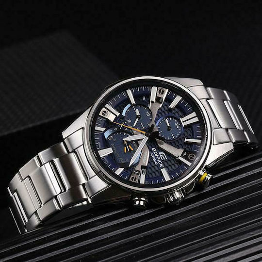 Casio EQB-1200D-2AER Stainless Steel 50mm Waterproof Smartwatch (Silver) view 2