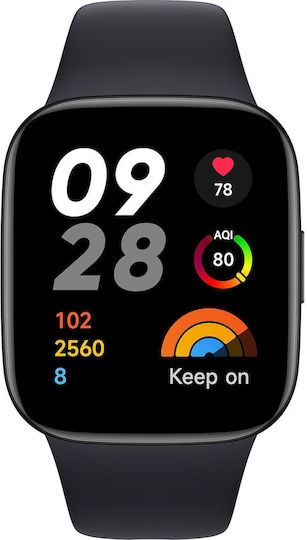 Xiaomi Redmi Watch 3 Waterproof with Heart Rate Monitor (Black)