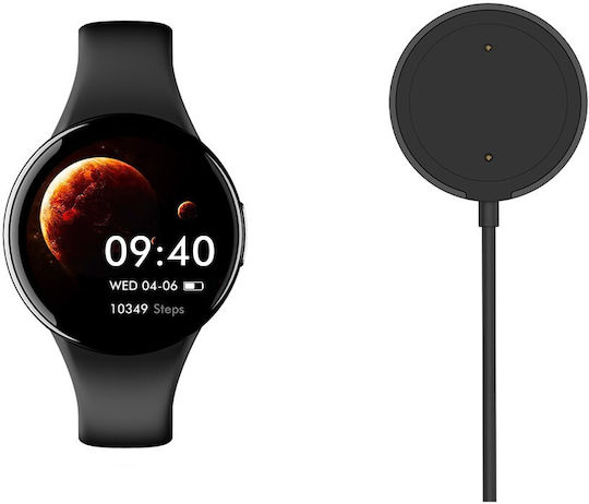 Manta Livia Mini Smartwatch with Heart Rate Monitor (Black) view 2