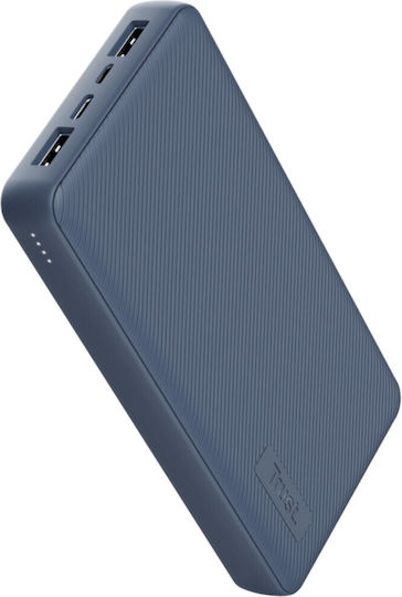 Trust Primo Eco Power Bank 20000mAh with 2 USB-A Ports and USB-C Port Blue view 2
