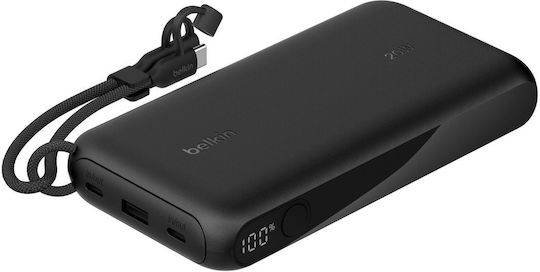 Belkin 20K with Display Power Bank 20000mAh 20W with USB-A Port and 2 USB-C Ports Power Delivery Black view 2