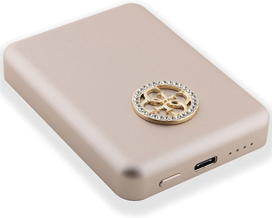 Guess Metal Logo MagSafe Power Bank 3000mAh 5W Gold view 2