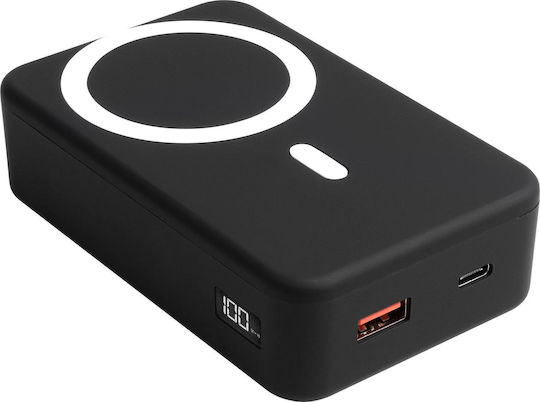 XtremeMac ΧWΗ-ΡΜS3-13 MagSafe Power Bank 20000mAh 20W with USB-A Port and USB-C Port Black