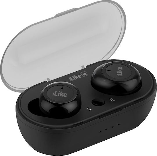 ILike IBE01 In-ear Bluetooth Handsfree Earphones with Sweat Resistance and Charging Case Black