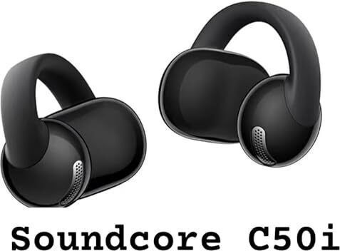 Soundcore by Anker C50i Open Ear Bluetooth Handsfree Headphones with Sweat Resistance and Charging Case Black