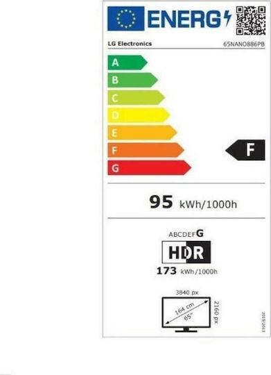 LG Smart Television 65" 4K UHD LED 65NANO886PB HDR (2021) view 6