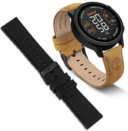 Timberland Trail Force S1 48mm Smartwatch with Heart Rate Monitor (Light Brown Leather Strap Gift Set) view 9