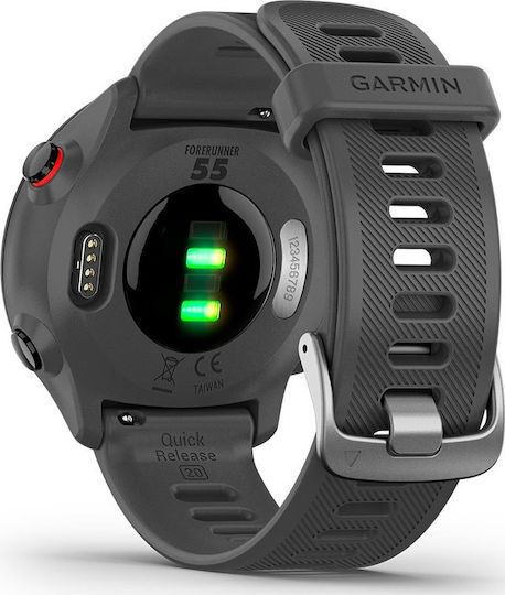 Garmin Forerunner 55 42mm Waterproof Smartwatch with Heart Rate Monitor (Monterra Grey) view 4