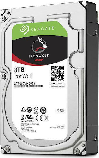 Seagate Ironwolf 8TB HDD Hard Drive 3.5" SATA III 7200rpm with 256MB Cache for NAS ST8000VN004 vue 2