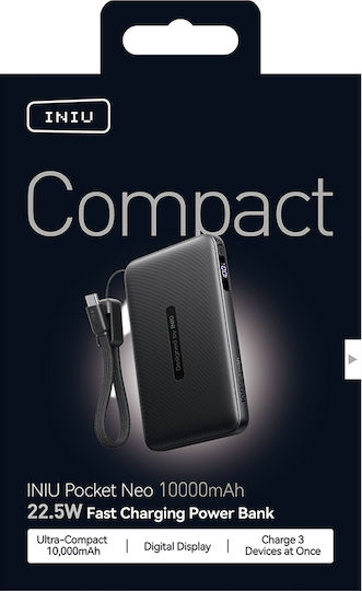 Iniu Pocket Neo Power Bank 10000mAh with USB-A Port and 2 USB-C Ports view 5