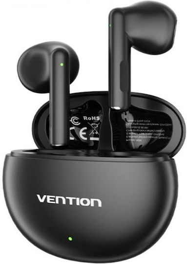 Vention Elf E06 Earbud Bluetooth Handsfree Earphones with Charging Case Black view 1