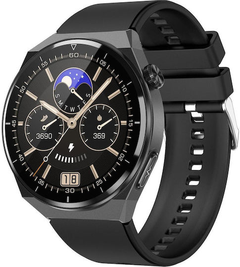 Tk20 1.39 Inch Ip68 Waterproof Silicone Band Smart Watch Supports Ecg Remote Families Care Body Temperature Monitoring Black view 1