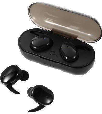 KD02 In-ear Bluetooth Handsfree Earphones with Charging Case Black vue 3