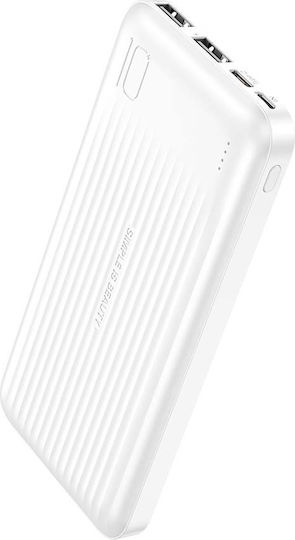 XO PB301 Power Bank 10000mAh with 2 USB-A Ports and USB-C Port White
