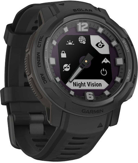 Garmin Instinct Crossover Solar Tactical 45mm Waterproof Smartwatch with Heart Rate Monitor (Black) view 4