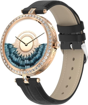 Gt10 1.32 Inch Color Screen Smart Watch Support Heart Rate Monitoring Blood Pressure Monitoring Gold Black view 1
