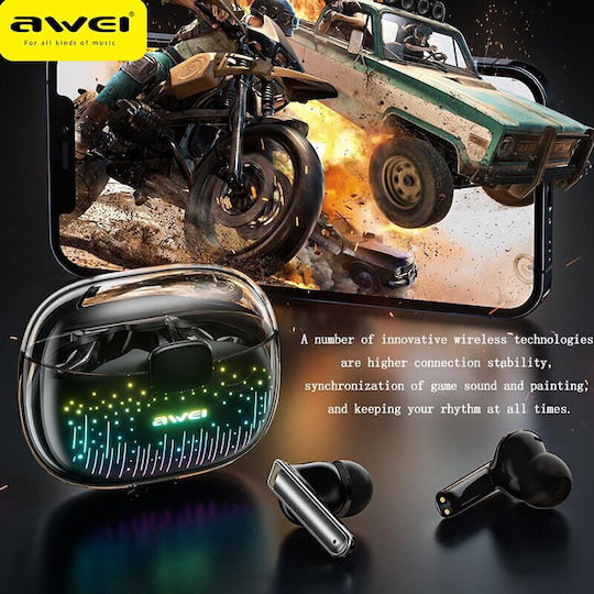 Awei T52 Pro In-ear Bluetooth Handsfree Earphones with Sweat Resistance and Charging Case Black vue 7